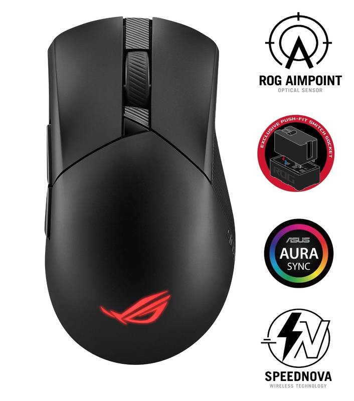 Obrázok Asus ROG GLADIUS III Wireless Aimpoint (90MP02Y0-BMUA00) čierna