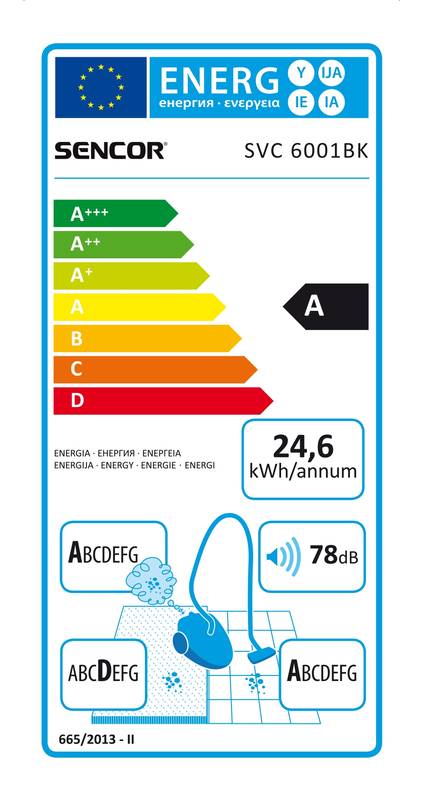 Obrázok SVC 6001BK-EUE3 vreckový vysávač SENCOR