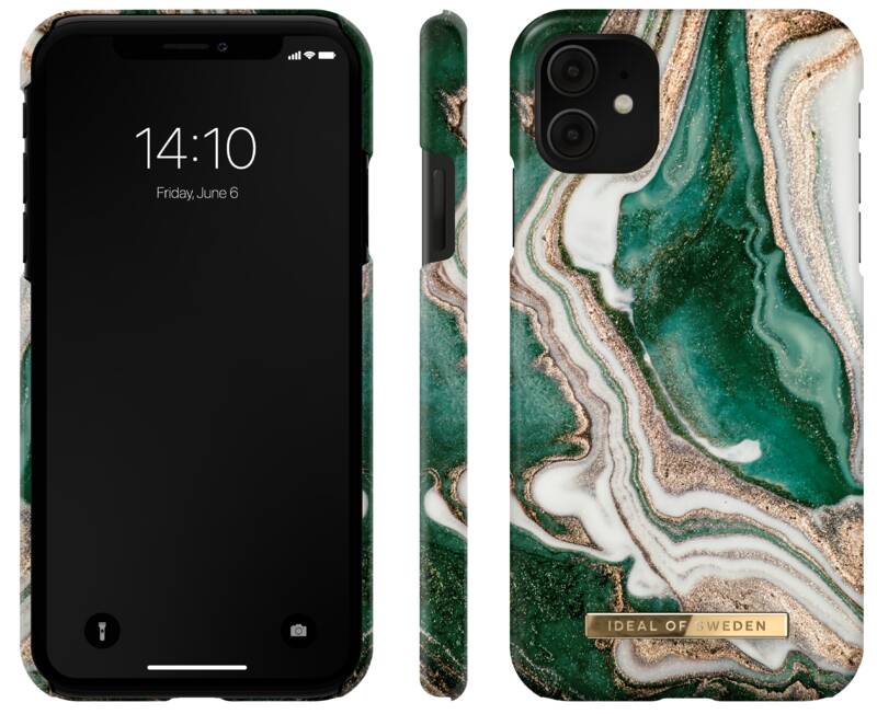 Obrázok iDeal Of Sweden Fashion na Apple iPhone 11/XR - Golden Jade Marble (IDFCAW18-I1961-98)