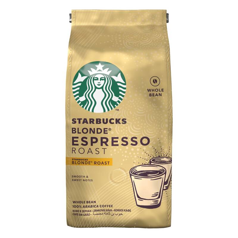 Obrázok Starbucks Blonde Espresso Roast, zrnková káva, 200 g (7613036932073)