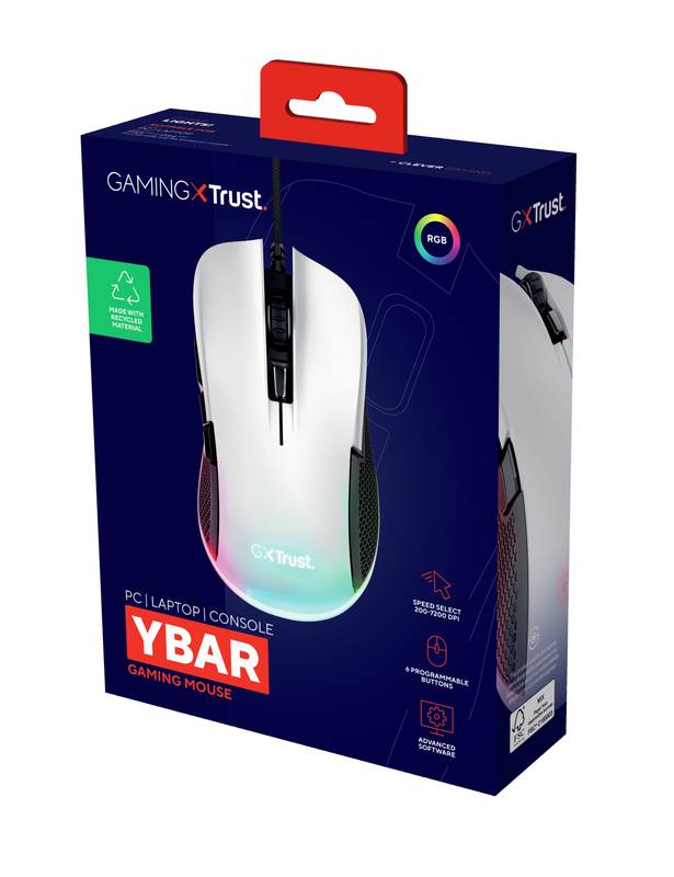 TRUST GAMING GXT 922W Ybar Mouse Gaming, 200-7200 DPI