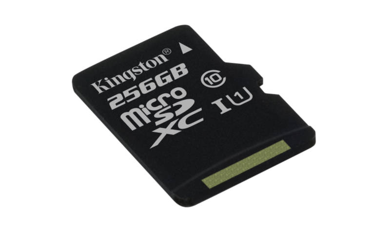 Obrázok 256 GB . microSDXC karta Kingston Class 10 UHS-I (r80MB/s, w10MB/s) bez adaptéra (SDCS/256GBSP)