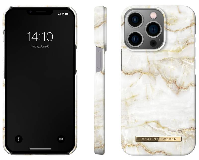 Obrázok iDeal Of Sweden Fashion na Apple iPhone 13 Pro - Golden Pearl Marble (IDFCSS20-I2161P-194)