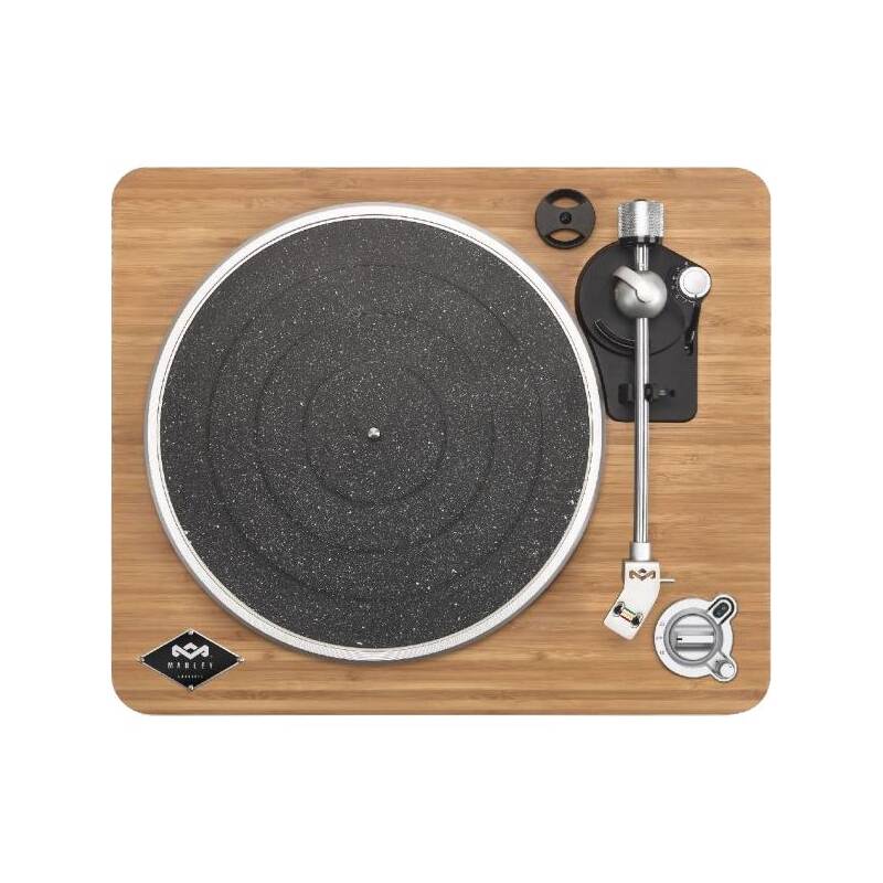 Obrázok MARLEY Stir It Up Bluetooth - Signature Black, retro gramofon z přírodních materiálů