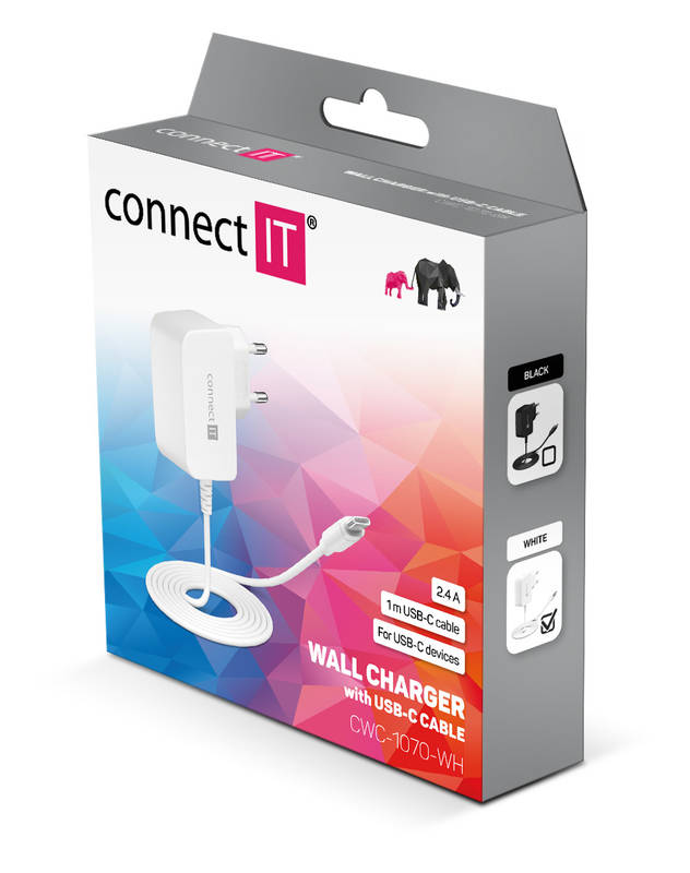 Obrázok CONNECT IT inWallz USB-C 2.4A bílá (CWC-1070-WH)