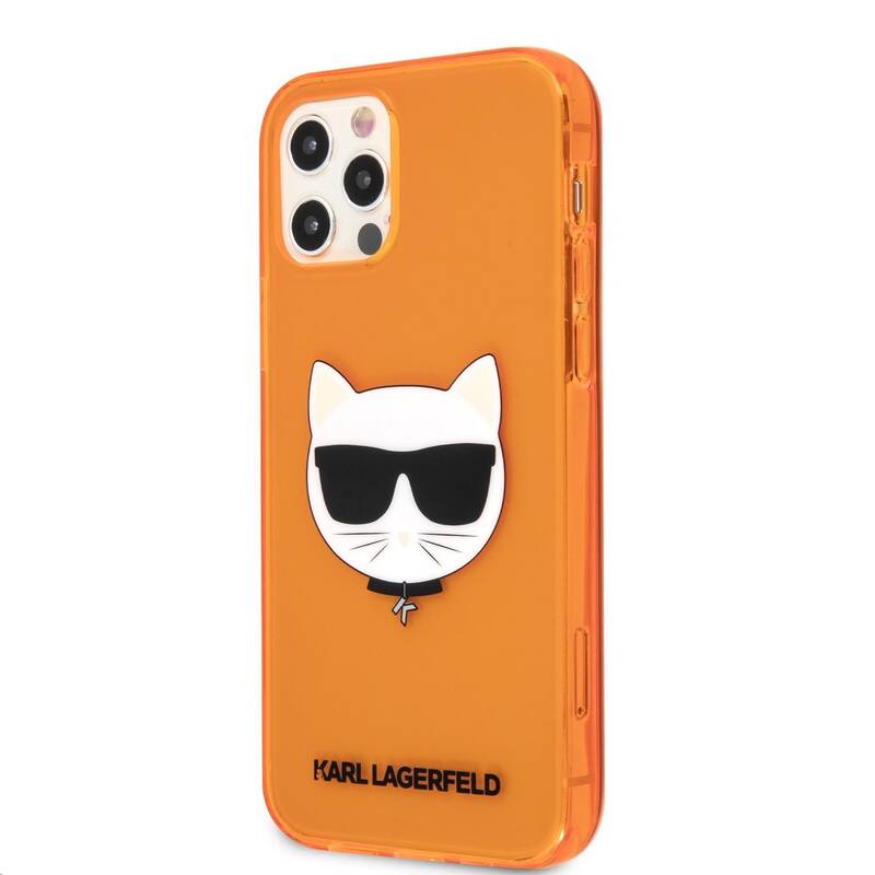 Obrázok Karl Lagerfeld TPU Choupette Head Kryt na Apple iPhone 12 Pro Max Fluo Orange (3700740503126)