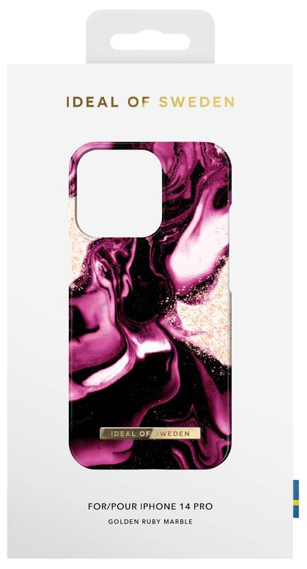 Obrázok iDeal Of Sweden Fashion na Apple iPhone 14 Pro - Golden Ruby Marble (IDFCAW21-I2261P-319)