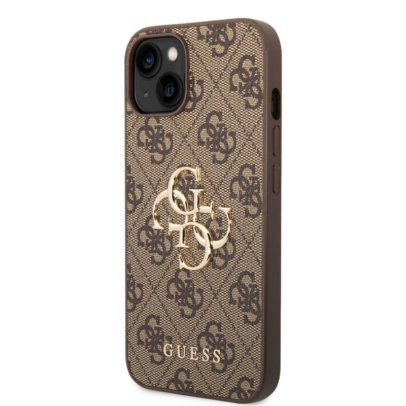 Obrázok Guess PU 4G Metal Logo Zadní Kryt pro iPhone 14 Plus Brown