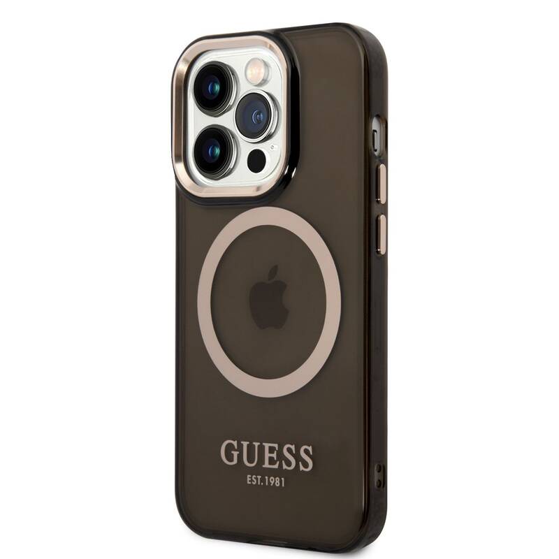 Obrázok Guess Translucent MagSafe Kompatibilní Zadní Kryt pro iPhone 14 Pro Max Black