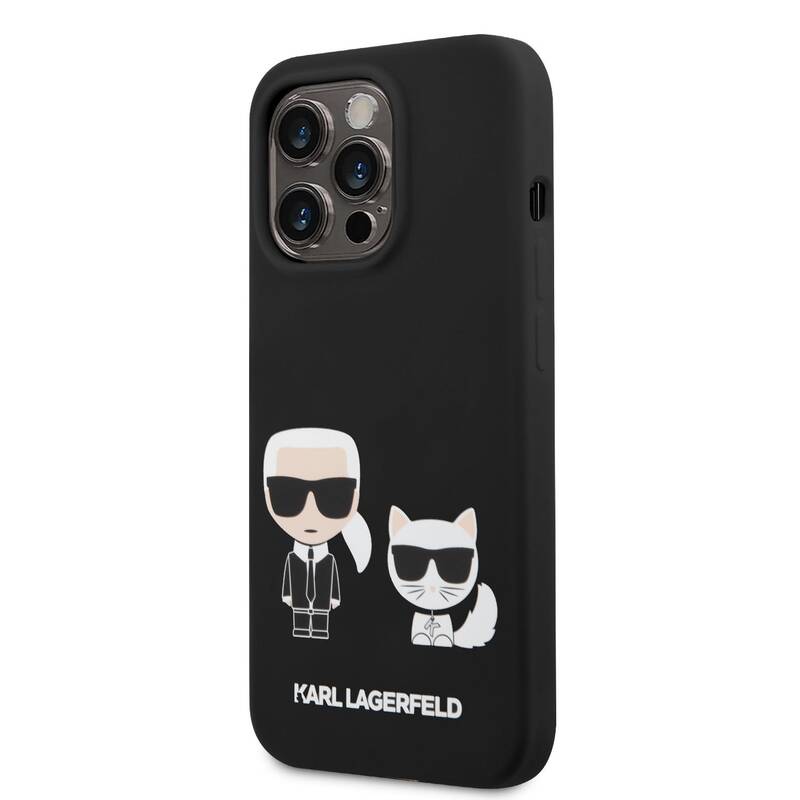 Obrázok Karl Lagerfeld MagSafe Kompatibilní Kryt Liquid Silicone Karl and Choupette pro iPhone 14 Pro Black