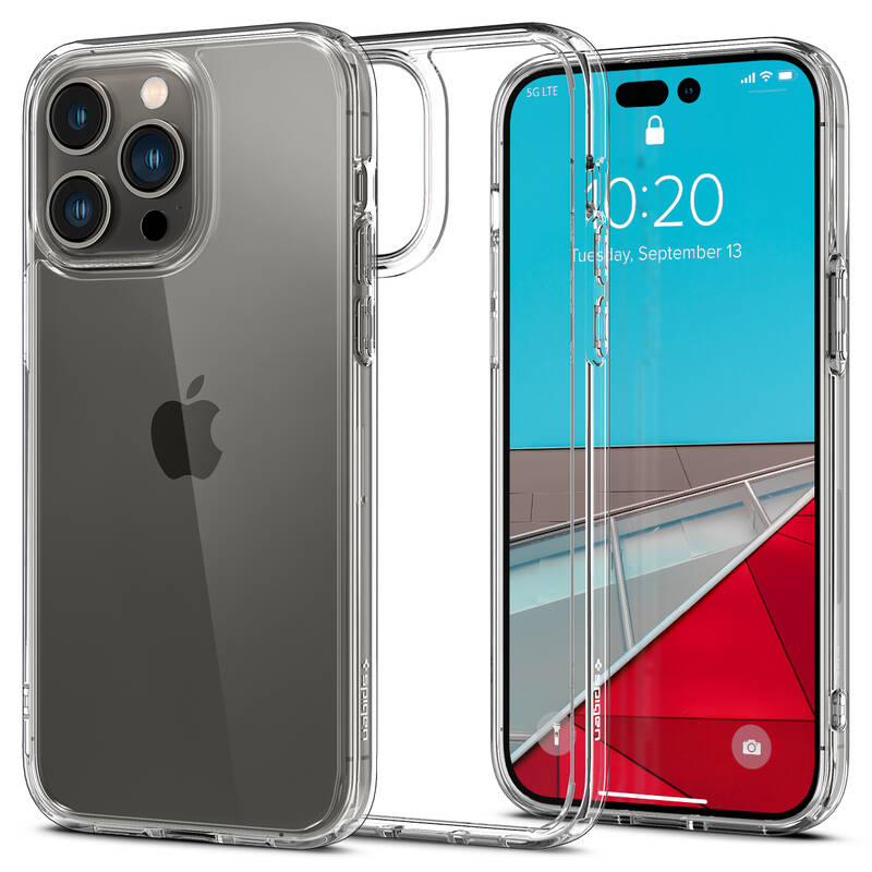 Obrázok Spigen Crystal Hybrid na Apple iPhone 14 Pro (ACS04666) priehľadný