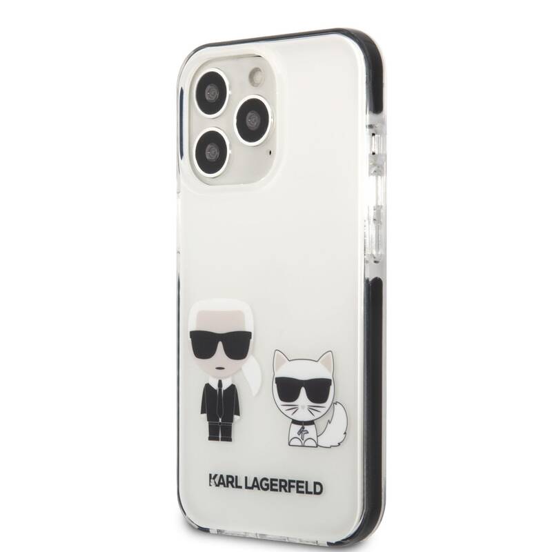 Obrázok Karl Lagerfeld TPE Karl and Choupette Kryt pro iPhone 13 Pro White