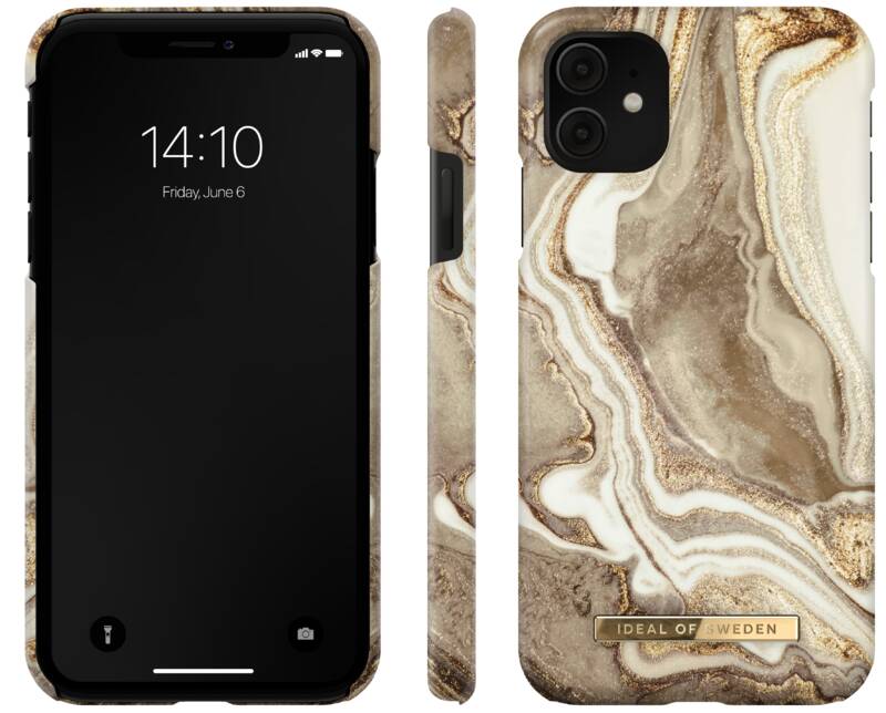 Obrázok iDeal Of Sweden Fashion na Apple iPhone 11/XR - Golden Sand Marble (IDFCGM19-I1961-164)