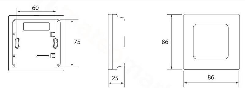 Obrázok Danfoss Icon prostorový termostat 24V, 088U1055, montáž na zeď