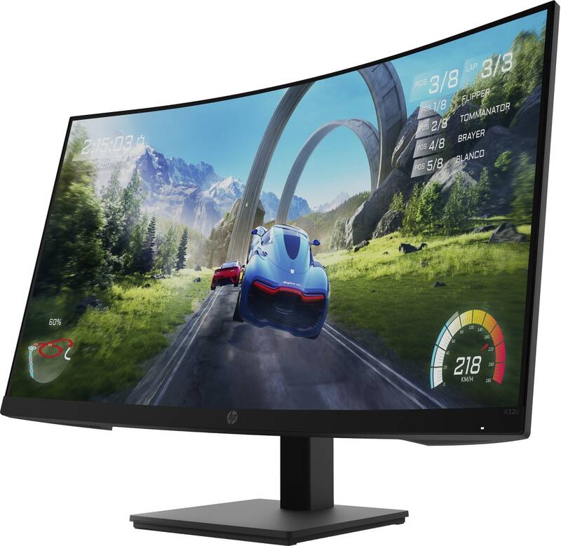 Obrázok LCD HP X32c FHD 1920x1080 VA matný;AMD FreeSync;350 cd/m2;1ms;10M:1;HDMI;DP;VESA, 33K31AA#ABB