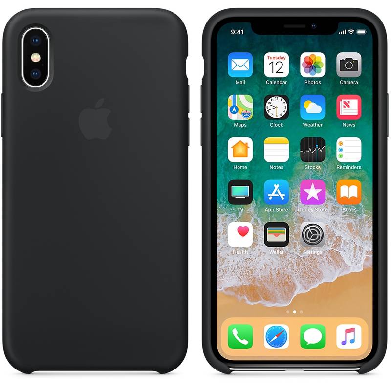 Obrázok iPhone X Silikonový kryt černý (MQT12ZM/A)