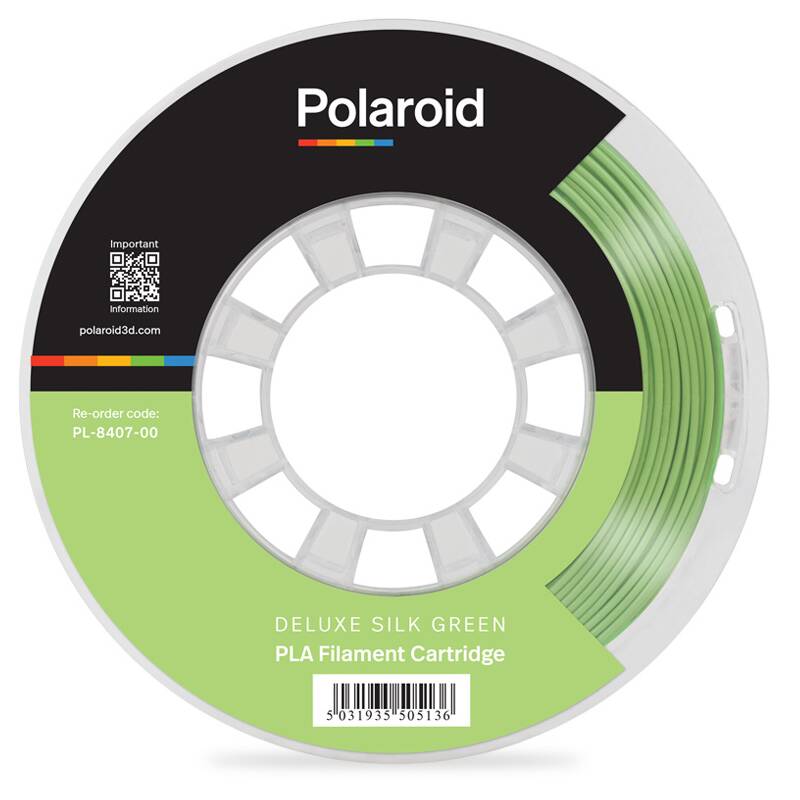 Obrázok Polaroid 250g Universal Deluxe Silk PLA Filament Material - Green 3D-FL-PL-8407-00