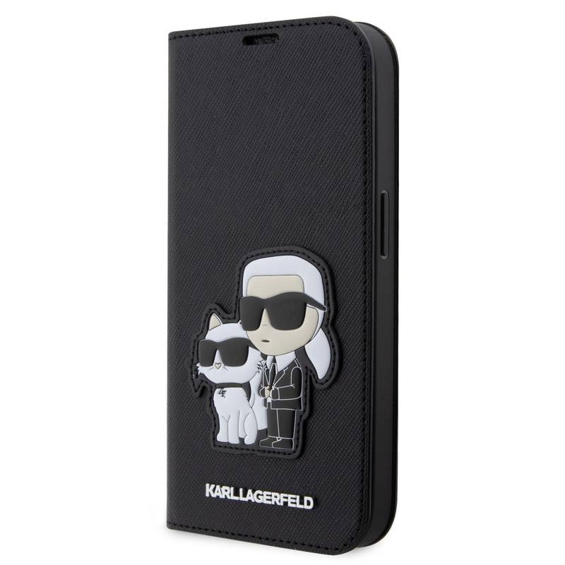 Obrázok Karl Lagerfeld PU Saffiano Karl and Choupette NFT Book na iPhone 14 Pro (KLBKP14LSANKCPK) čierne