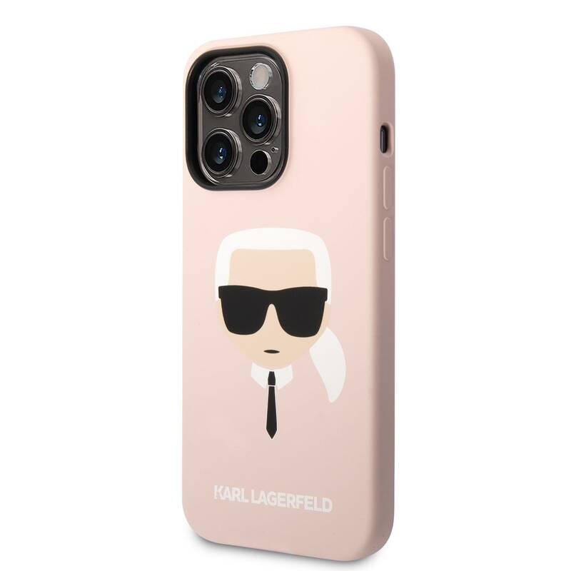 Obrázok Karl Lagerfeld MagSafe Kompatibilní Kryt Liquid Silicone Karl Head pro iPhone 14 Pro Pink