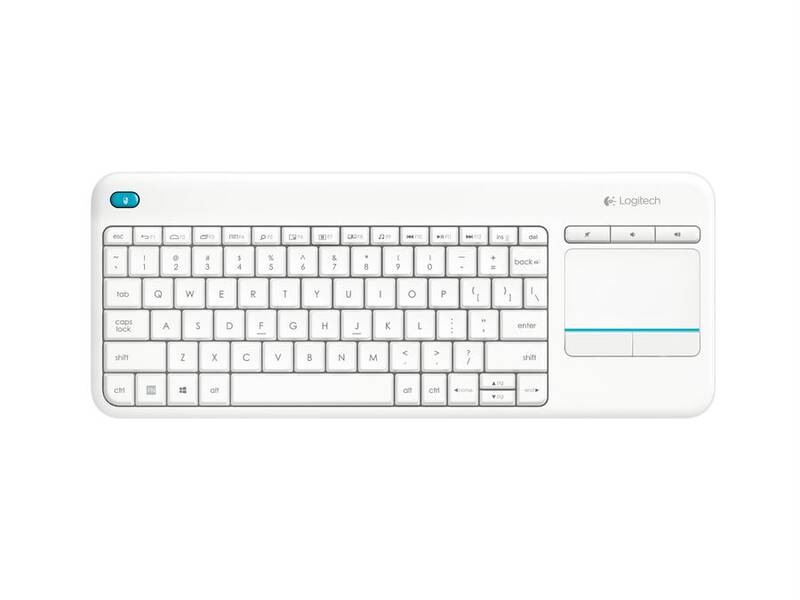 Obrázok LOGITECH K400 PLUS BEZDROTOVA DOTYKOVA KLAVSENICA BIELA US VERZIA