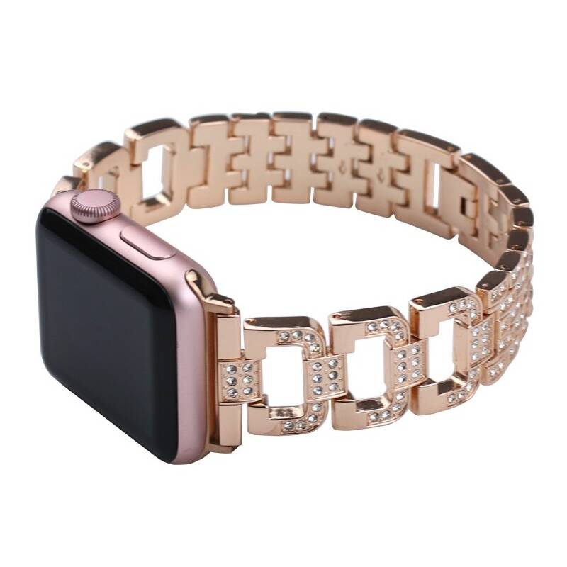 Obrázok WG chain, kovový, na Apple Watch 42/44/45 mm + adapter - rose gold (10656)