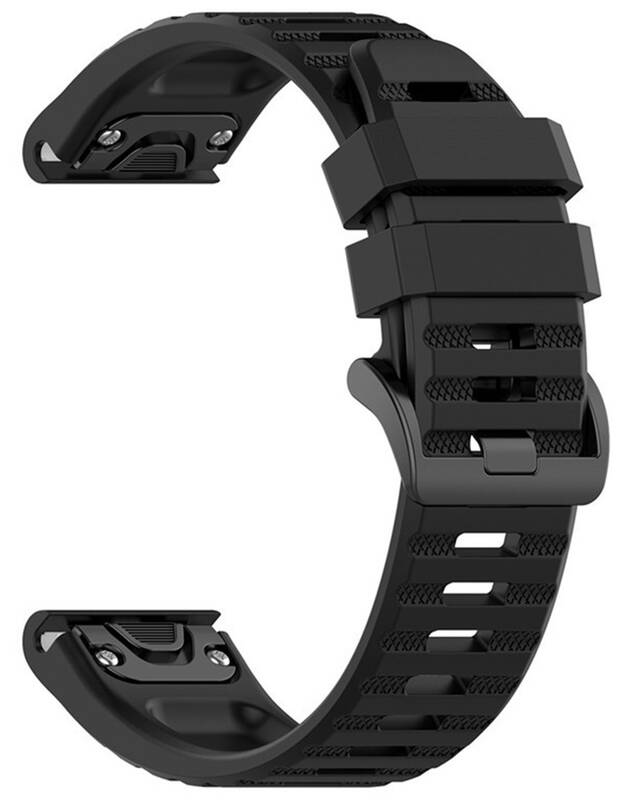 Obrázok FIXED Silicone Strap na Garmin QuickFit 22 mm (FIXSST-QF22MM-BK) čierny