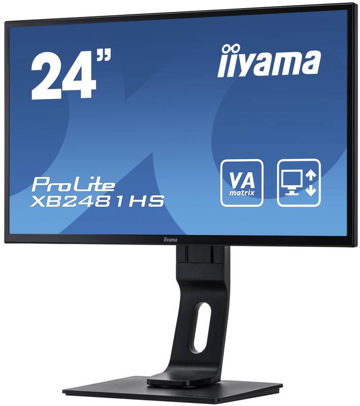 Obrázok Iiyama LCD XB2481HS-B1 23,6''LED,VA,6ms,VGA/DVI/HDMI,repro,1920x1080,HAS,pivot,č (XB2481HS-B1)