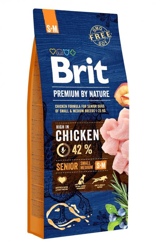 Obrázok Brit Premium Dog by Nature Senior S+M 15kg