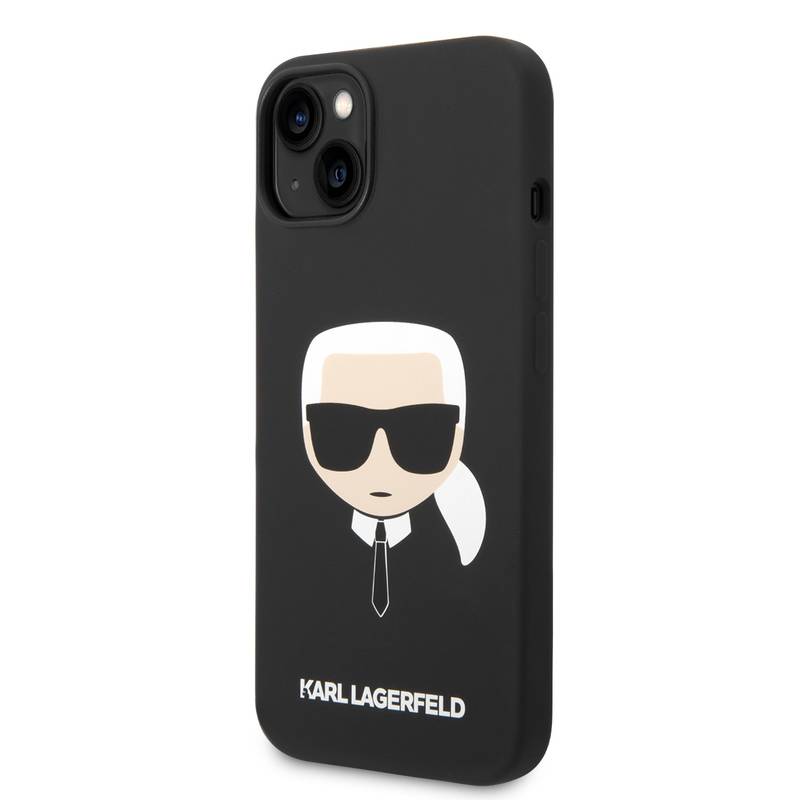 Obrázok Karl Lagerfeld Liquid Silicone Karl Head Zadní Kryt pro iPhone 14 Black