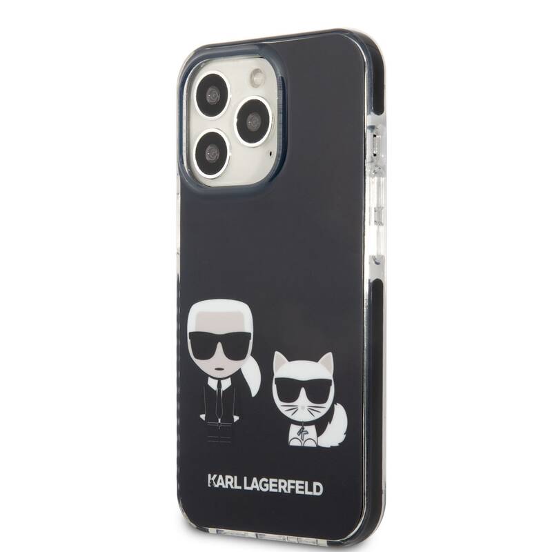 Obrázok Karl Lagerfeld TPE Karl and Choupette Kryt pro iPhone 13 Pro Black