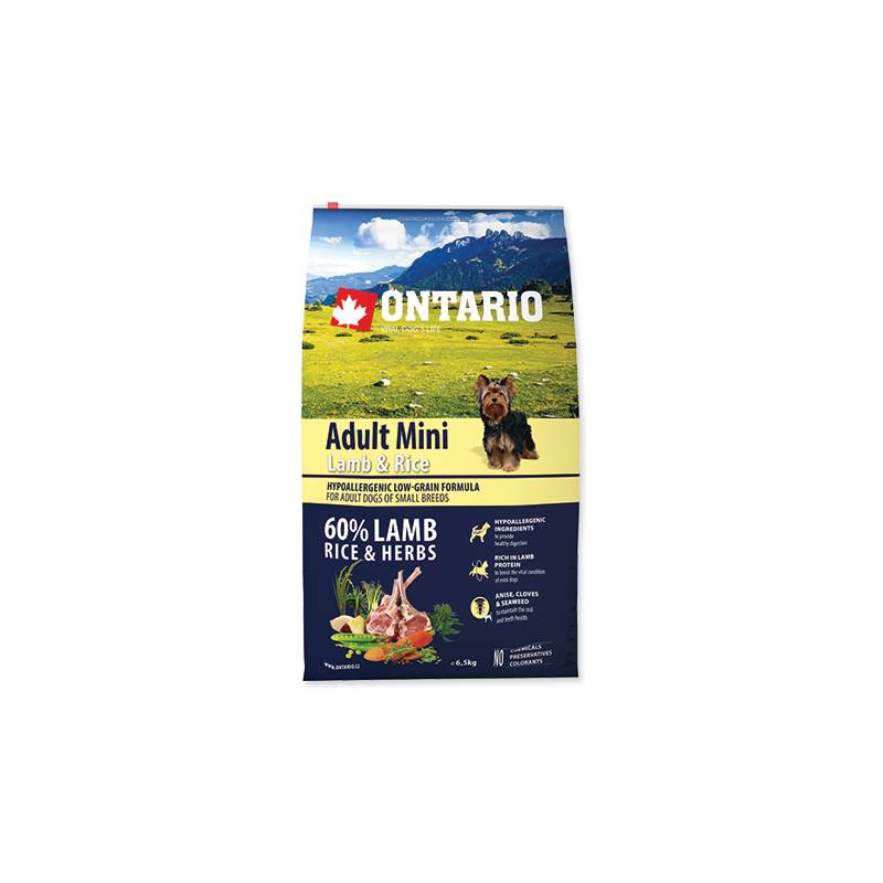 Obrázok ONTARIO Adult Mini Lamb & Rice 6,5 kg