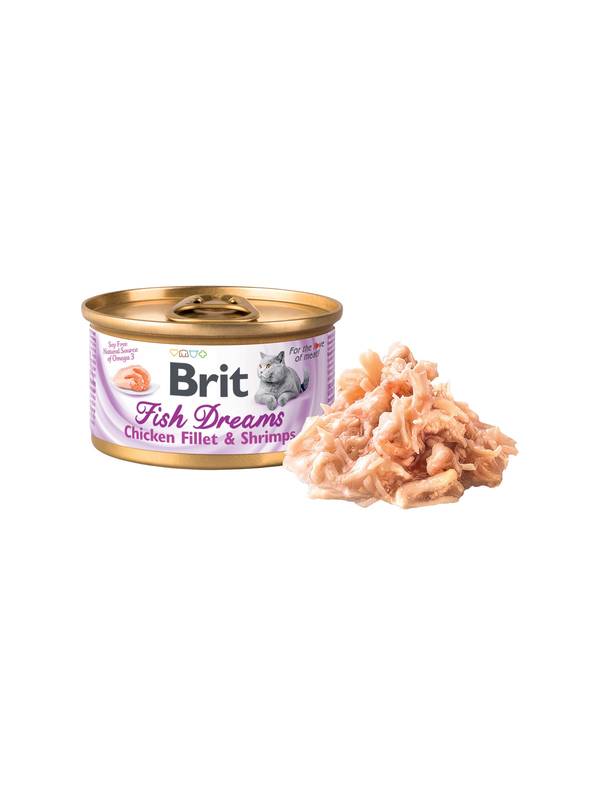 Obrázok Brit Cat konz Brit Fish Dreams Chicken & Shrimps 80g