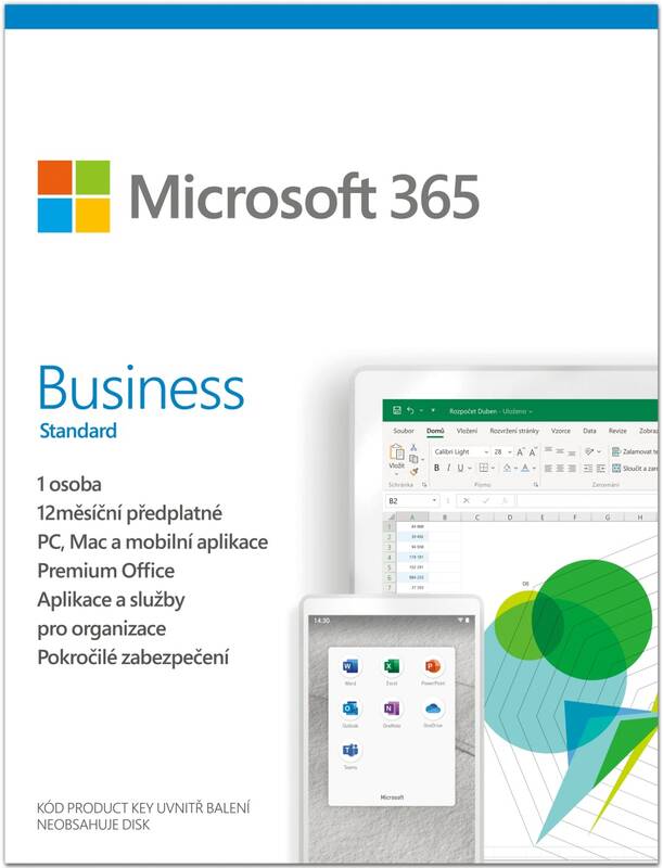 Obrázok Microsoft 365 Business Standard P6 Mac/Win, 1 rok, CZ KLQ-00458