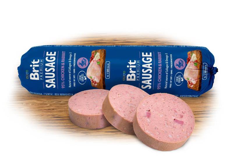 Obrázok Brit Sausage Chicken & Rabbit 800g New