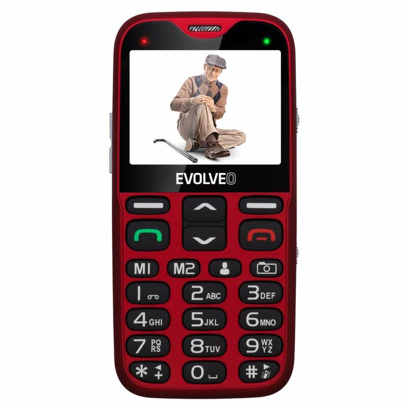 Obrázok EVOLVEO EasyPhone XG, mobilní telefon pro seniory s nabíjecím stojánkem, červená, EP-650-XGR