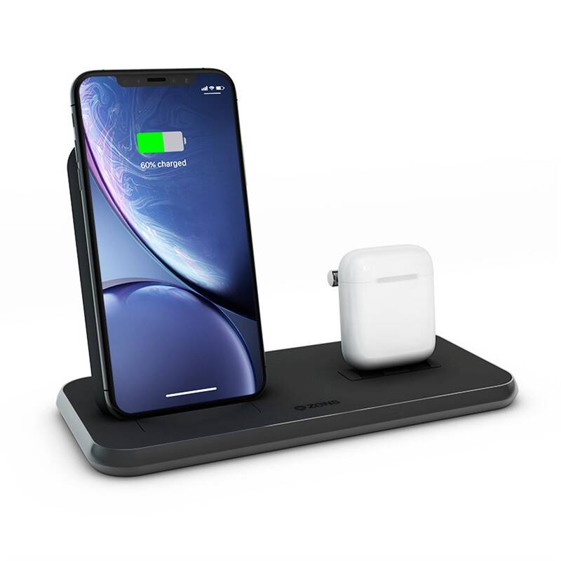 Obrázok ZENS STAND+DOCK ALUMINIUM WIRELESS CHARGER - BLACK ZEDC06B