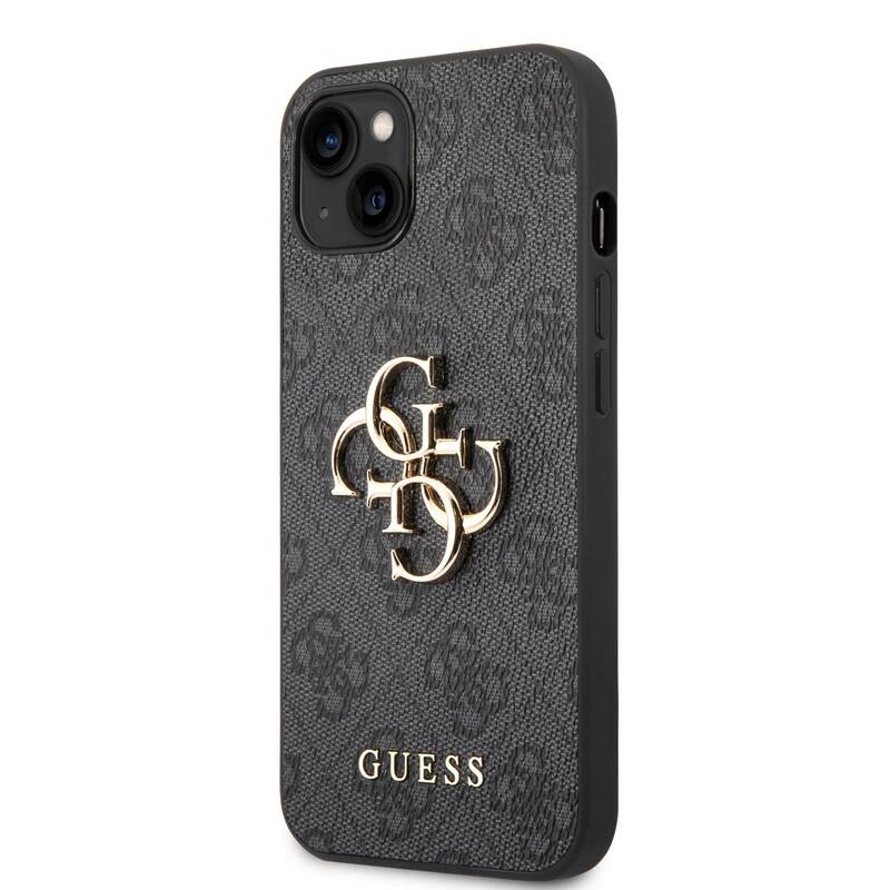 Obrázok Guess PU 4G Metal Logo Zadní Kryt pro iPhone 14 Plus Grey