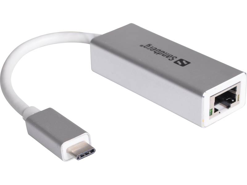 Obrázok Sandberg USB-C / RJ45 (136-04) strieborná