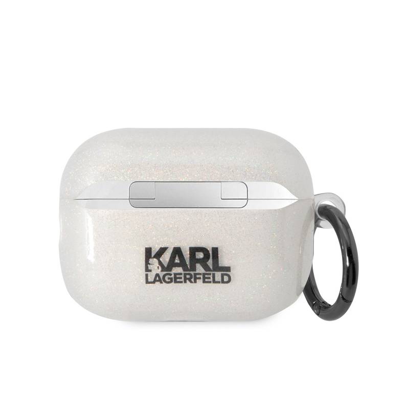 Obrázok Karl Lagerfeld 3D Logo NFT Karl and Choupette Glitter na Airpods Pro 2 (KLAP2HNKCTGT) biele