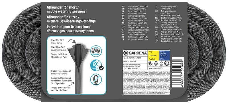 Obrázok Gardena 18440-20 textilná hadica Liano Life 10 m