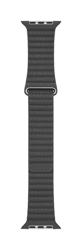 Obrázok Apple Watch 44mm Černý Kožený řemínek - Medium (MXAA2ZM/A)