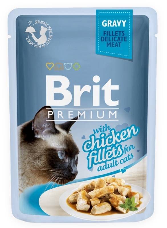 Obrázok Brit Premium Cat D Fillets in Gravy With Chicken 85g