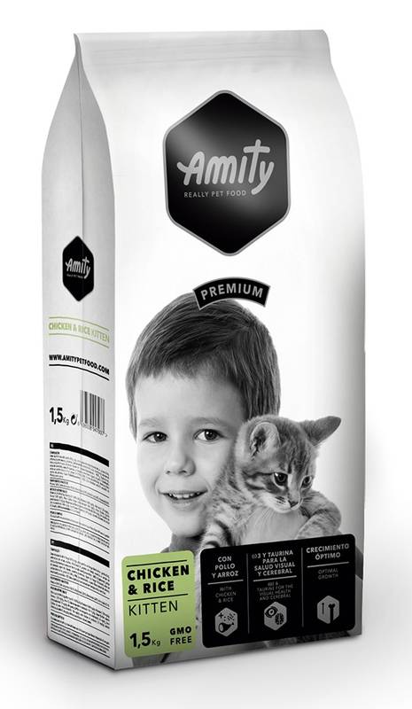 Obrázok Amity premium cat KITTEN Chicken & Rice 1,5kg