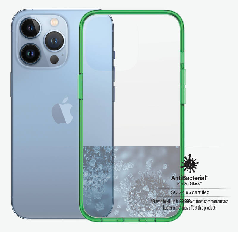 Obrázok PanzerGlass ClearCaseColor na Apple iPhone 13 Pro (0339) zelený/priehľadný