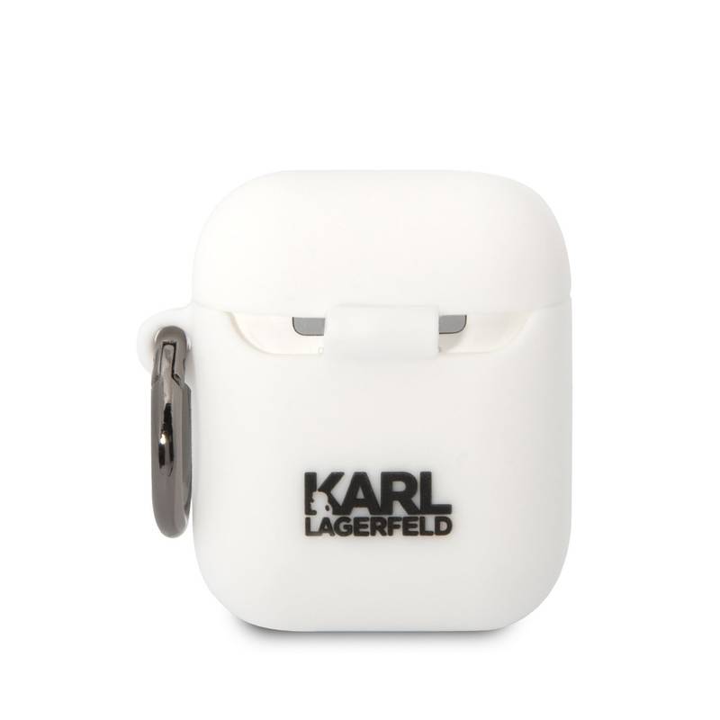 Obrázok Karl Lagerfeld and Choupette Silikonové Pouzdro pro Airpods 1/2 White