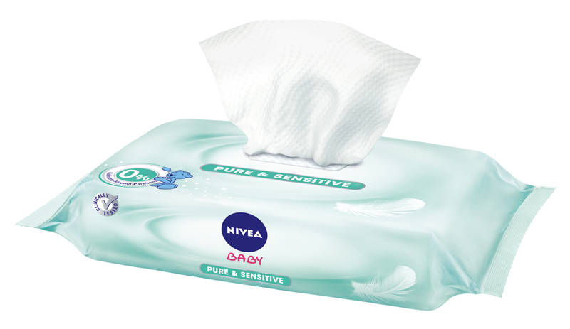 Obrázok NIVEA Baby Pure & Sensitive Cleansing Wipes Detská kozmetika 63ks