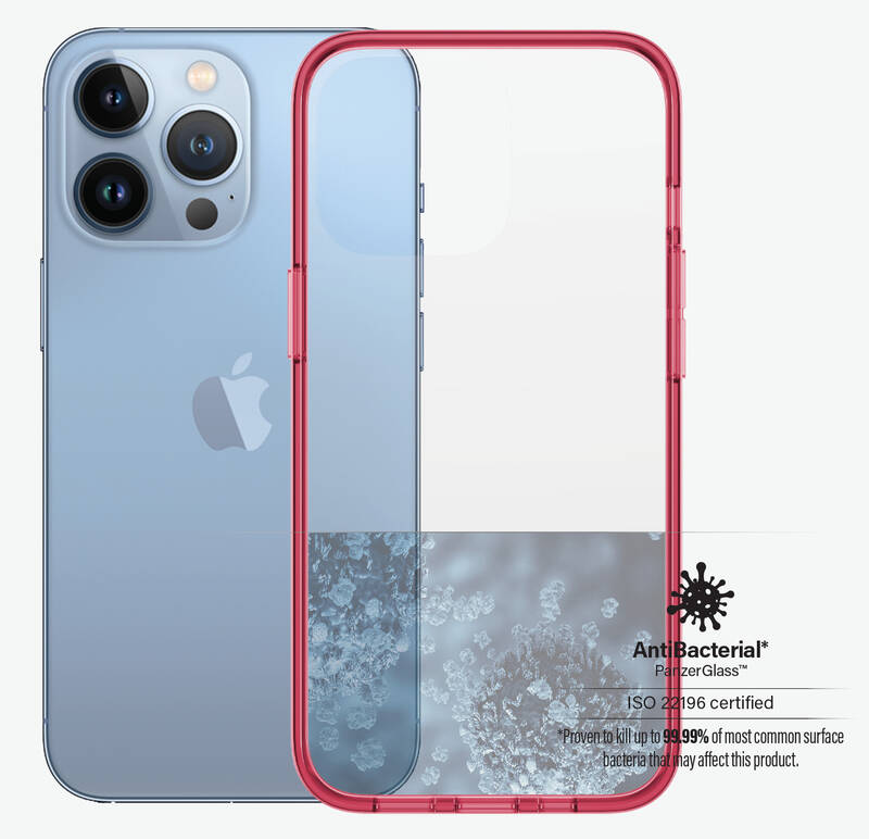 Obrázok PanzerGlass ClearCaseColor na Apple iPhone 13 Pro (0340) červený/priehľadný