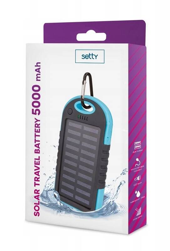 Obrázok Setty 5000 mAh, solárne (GSM036555) modrá