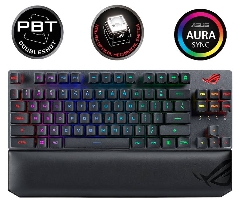 Obrázok ASUS klávesnice ROG STRIX SCOPE RX TKL WIRELESS DELUXE (ROG RX RED / PBT) - US