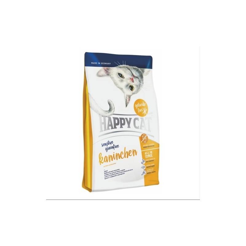 Obrázok HAPPY CAT SENSITIVE Grainfree Kaninchen - Králík 4 kg